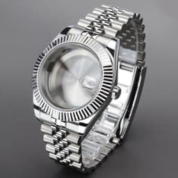 36mm/39mm Watch Case Glide Lock Bracelet Sapphire Crystal Glass For DJ SK NH35 NH36 NH34NH70 Miyota8215 Movement Air King Oyster