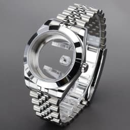36mm/39mm Watch Case Glide Lock Bracelet Sapphire Crystal Glass For DJ SK NH35 NH36 NH34NH70 Miyota8215 Movement Air King Oyster