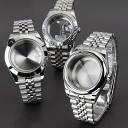 36mm/39mm Watch Case Glide Lock Bracelet Sapphire Crystal Glass For DJ SK NH35 NH36 NH34NH70 Miyota8215 Movement Air King Oyster