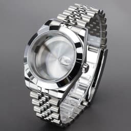 36mm/39mm Watch Case Glide Lock Bracelet Sapphire Crystal Glass For DJ SK NH35 NH36 NH34NH70 Miyota8215 Movement Air King Oyster