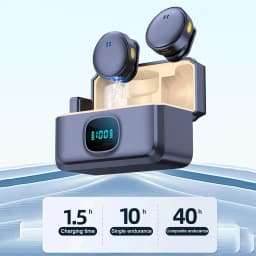 2.4GHz Wireless Lavalier Microphone - Magnetic Suction Design with Charging Case Mini Portable For Video Recording 2026 NEW