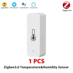 Zigbee 3.0 Smart Temperature & Humidity Sensor Indoor Thermometer Hygrometer Monitor Works with Home Assistant Z2MQTT Yandex ZHA
