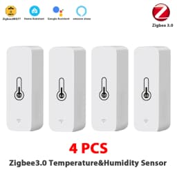 Zigbee 3.0 Smart Temperature & Humidity Sensor Indoor Thermometer Hygrometer Monitor Works with Home Assistant Z2MQTT Yandex ZHA