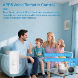 Zigbee 3.0 Smart Temperature & Humidity Sensor Indoor Thermometer Hygrometer Monitor Works with Home Assistant Z2MQTT Yandex ZHA