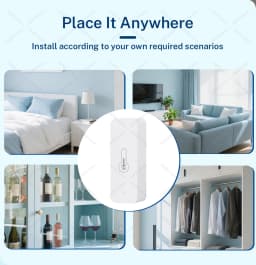 Zigbee 3.0 Smart Temperature & Humidity Sensor Indoor Thermometer Hygrometer Monitor Works with Home Assistant Z2MQTT Yandex ZHA