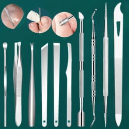 1/10/11pcs Stainless Steel In-Growth Toenail and Cuticle Removal Kit - Odorless Pedicure and Manicure Suitable for Nail Polish
