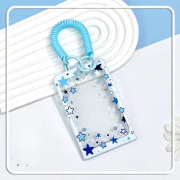 Star Sliding Cover Card Holder Transparent Portable ID Protector Kpop Photocard Photo Case