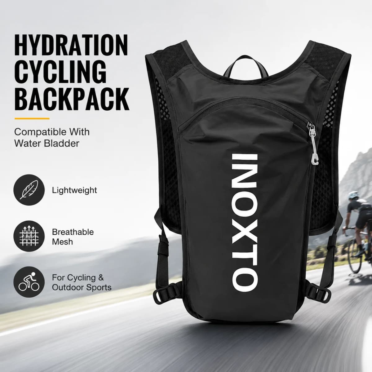 5L Breathable Hydration Vest, Lightweight Running Backpack for Cycling, Jogging, Marathon, Hiking, Climbing, And Outdoor Sports
