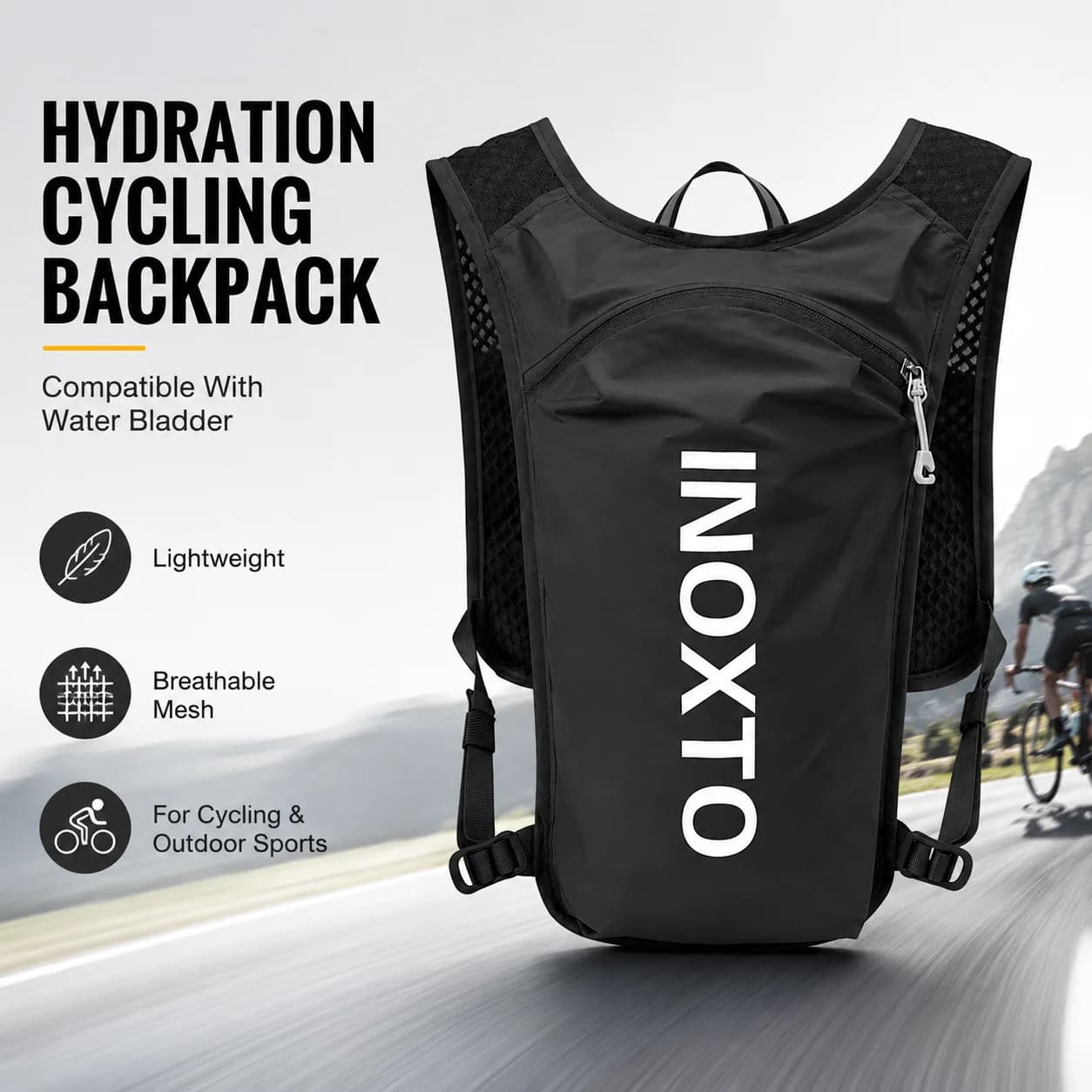 5L Breathable Hydration Vest, Lightweight Running Backpack for Cycling, Jogging, Marathon, Hiking, Climbing, And Outdoor Sports