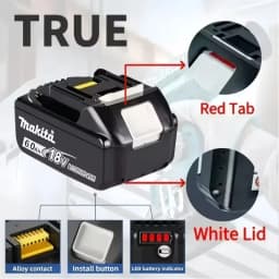 100% Original 18V 6Ah Makita Battery, Used for High-Capacity Rechargeable Power Tools, Backup Lithium-Ion Battery + Charger
