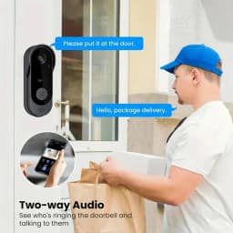Tuya WiFi Home Smart Video Doorbell Outdoor Bidirectional HD Door Eye Camera 1080P Support SD Card Cloud Storage Waterproof