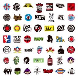 100 Rock And Roll Music Band Stickers Punk Graffiti Stickers For Laptop Guitar Helmet Luggage Decal Golden Memory Stickers Store