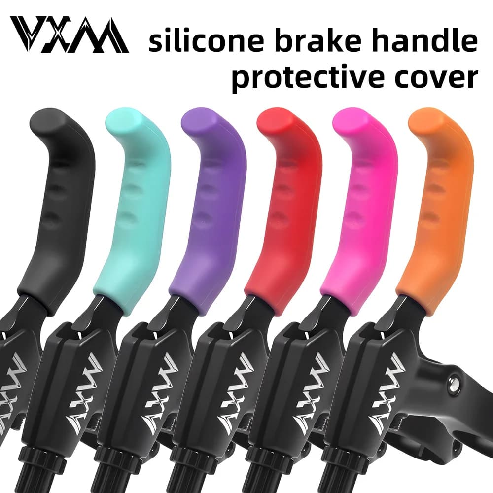 Bike Brake Lever Grip Purple Red Blue Green Pink Silicone Protector For Mtb Bmx Scooter Bike Levers Cover Bicycle Accessories