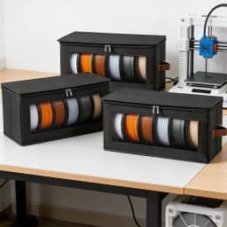 Non-Woven Storage Bag Clear Window Foldable Dustproof Organizer for Printer Filament Toys CD Stackable Transparent Container
