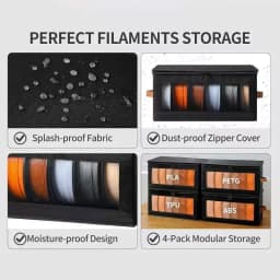 Non-Woven Storage Bag Clear Window Foldable Dustproof Organizer for Printer Filament Toys CD Stackable Transparent Container