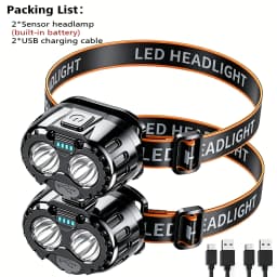 Powerful LED Headlamp IPX4 Waterproof Emergency Head Flashlight 250LM XPE LED Headlamp 500mAh for Outdoor Fishing Camping Hiking