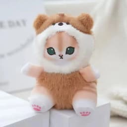 12cm/Anime Mofusand Plush Keychain Pendant Bag Pendant Cartoon Cute Little Raccoon Squirrel Panda Plush Doll Sofa Ornaments Gift