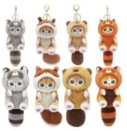 12cm/Anime Mofusand Plush Keychain Pendant Bag Pendant Cartoon Cute Little Raccoon Squirrel Panda Plush Doll Sofa Ornaments Gift