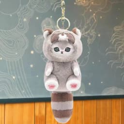 12cm/Anime Mofusand Plush Keychain Pendant Bag Pendant Cartoon Cute Little Raccoon Squirrel Panda Plush Doll Sofa Ornaments Gift