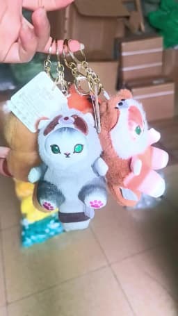 12cm/Anime Mofusand Plush Keychain Pendant Bag Pendant Cartoon Cute Little Raccoon Squirrel Panda Plush Doll Sofa Ornaments Gift
