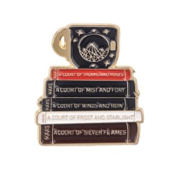 Book Lover Enamel Pin Cute Reading Themed Brooch "Just One More Chapter" Lapel Pins for Backpacks Bookworm Gift