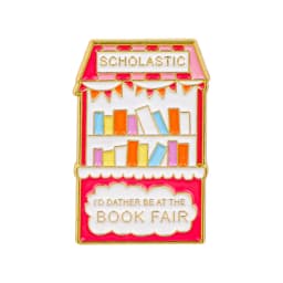 Book Lover Enamel Pin Cute Reading Themed Brooch "Just One More Chapter" Lapel Pins for Backpacks Bookworm Gift
