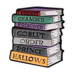 Book Lover Enamel Pin Cute Reading Themed Brooch "Just One More Chapter" Lapel Pins for Backpacks Bookworm Gift