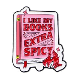 Book Lover Enamel Pin Cute Reading Themed Brooch "Just One More Chapter" Lapel Pins for Backpacks Bookworm Gift