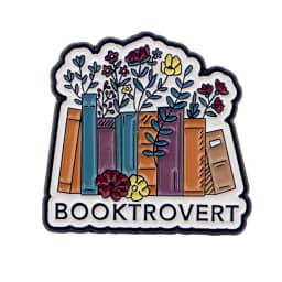 Book Lover Enamel Pin Cute Reading Themed Brooch "Just One More Chapter" Lapel Pins for Backpacks Bookworm Gift