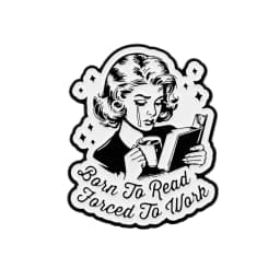 Book Lover Enamel Pin Cute Reading Themed Brooch "Just One More Chapter" Lapel Pins for Backpacks Bookworm Gift