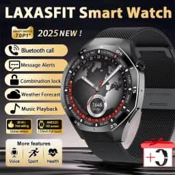 LAXASFIT 2026 New Smart Watch Men's 1.52 HD Screen Bluetooth Talk Heart Rate Monitor Men Women NFC Outdoor Sports Smart Watch