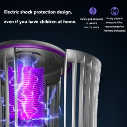 368NM Light Mosquito Killer Lamp Electric Shock Inhalation 2-in-1 Fly Trap Household Use Efficient in Killing Flies Mosquitoes