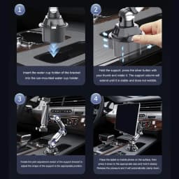 Car Cup Holder Tablet & Phone Mount Universal Stand With Adjustable Long Arm For iPad For Samsung Galaxy Tab For Kindle