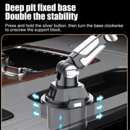 Car Cup Holder Tablet & Phone Mount Universal Stand With Adjustable Long Arm For iPad For Samsung Galaxy Tab For Kindle