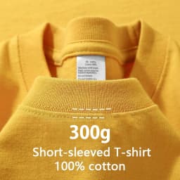 Summer Cotton Heavy Duty 300grams American Pure Cotton Short Sleeves T-shirt Men Casual Base Top Oversized T Shirt