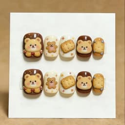 Cute Animal Nail Art & Cookie Baking Mold Set - Dog & Rabbit Shapes Transparent Silicone Mini Decorations for Crafting