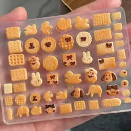 Cute Animal Nail Art & Cookie Baking Mold Set - Dog & Rabbit Shapes Transparent Silicone Mini Decorations for Crafting