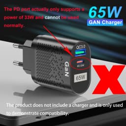 65W PD Type C Cable for Wii Controller Cable for Charging Adapter USB C LED Converter Cord for Nintendo Wii Console Power Cable