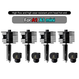 Lab A1 Hotend Kit One Piece Assembly Hardened Steel Nozzle 0.2/0.4/0.6/0.8mm Upgraded Hot End for Lab A1 mini 3D Printer Parts
