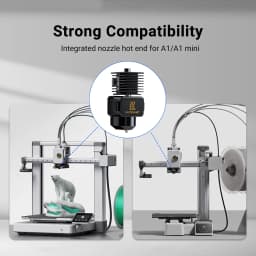Lab A1 Hotend Kit One Piece Assembly Hardened Steel Nozzle 0.2/0.4/0.6/0.8mm Upgraded Hot End for Lab A1 mini 3D Printer Parts