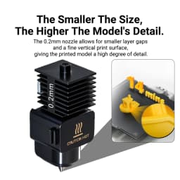 Lab A1 Hotend Kit One Piece Assembly Hardened Steel Nozzle 0.2/0.4/0.6/0.8mm Upgraded Hot End for Lab A1 mini 3D Printer Parts