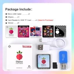 Chiscart Transparent Frosted MicroUSB DSpico Game Reader RP2040 16 MBit Compatible With NDS NDSL DSi 3DS Consoles