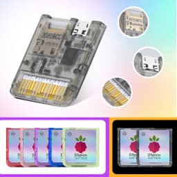 Chiscart Transparent Frosted MicroUSB DSpico Game Reader RP2040 16 MBit Compatible With NDS NDSL DSi 3DS Consoles