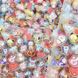 BT21 K-pop 40PCS 2CM Kawaii Acrylic Sheet DIY Accessory Decoration Phone Case Material CHIMMY COOKY KOYA Anime Gift Toys