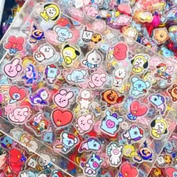 BT21 K-pop 40PCS 2CM Kawaii Acrylic Sheet DIY Accessory Decoration Phone Case Material CHIMMY COOKY KOYA Anime Gift Toys