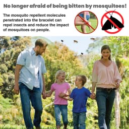 Mosquito Repellent Unisex Wristband Wearable Physical Ultrasonic Non-Chemical For Home Outdoor Sport Include 2 Batteries