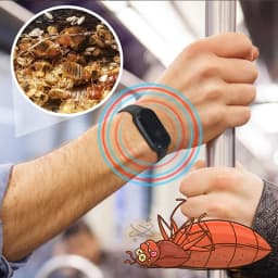 Mosquito Repellent Unisex Wristband Wearable Physical Ultrasonic Non-Chemical For Home Outdoor Sport Include 2 Batteries