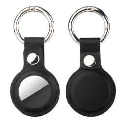 1/2Pcs Leather Keychain For Apple AirTag Protective Case Cover Waterproof Luggage Anti-Loss Keyring AirTags Accessories