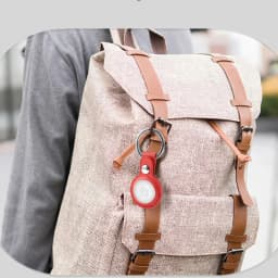 1/2Pcs Leather Keychain For Apple AirTag Protective Case Cover Waterproof Luggage Anti-Loss Keyring AirTags Accessories