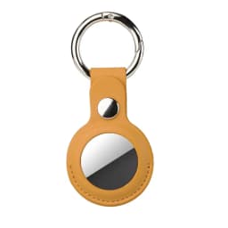1/2Pcs Leather Keychain For Apple AirTag Protective Case Cover Waterproof Luggage Anti-Loss Keyring AirTags Accessories